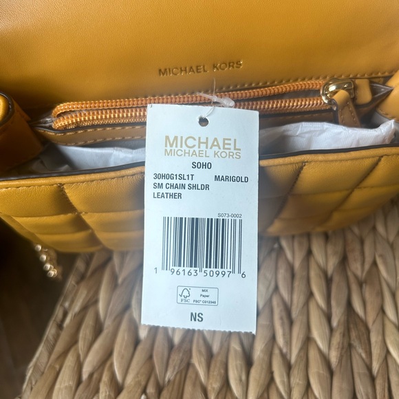 Michael Kors Yellow Quilted Shoulder Bag - Picture 10 of 10